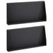 Keerwand 2 st 80 x 12 x 30 cm Staal Zwart