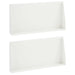 Keerwand 2 st 80 x 12 x 30 cm Staal Wit
