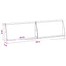 Keerwand 2 st 80 x 12 x 30 cm Staal Wit