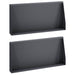 Keerwand 2 st 80 x 12 x 30 cm Staal Antraciet