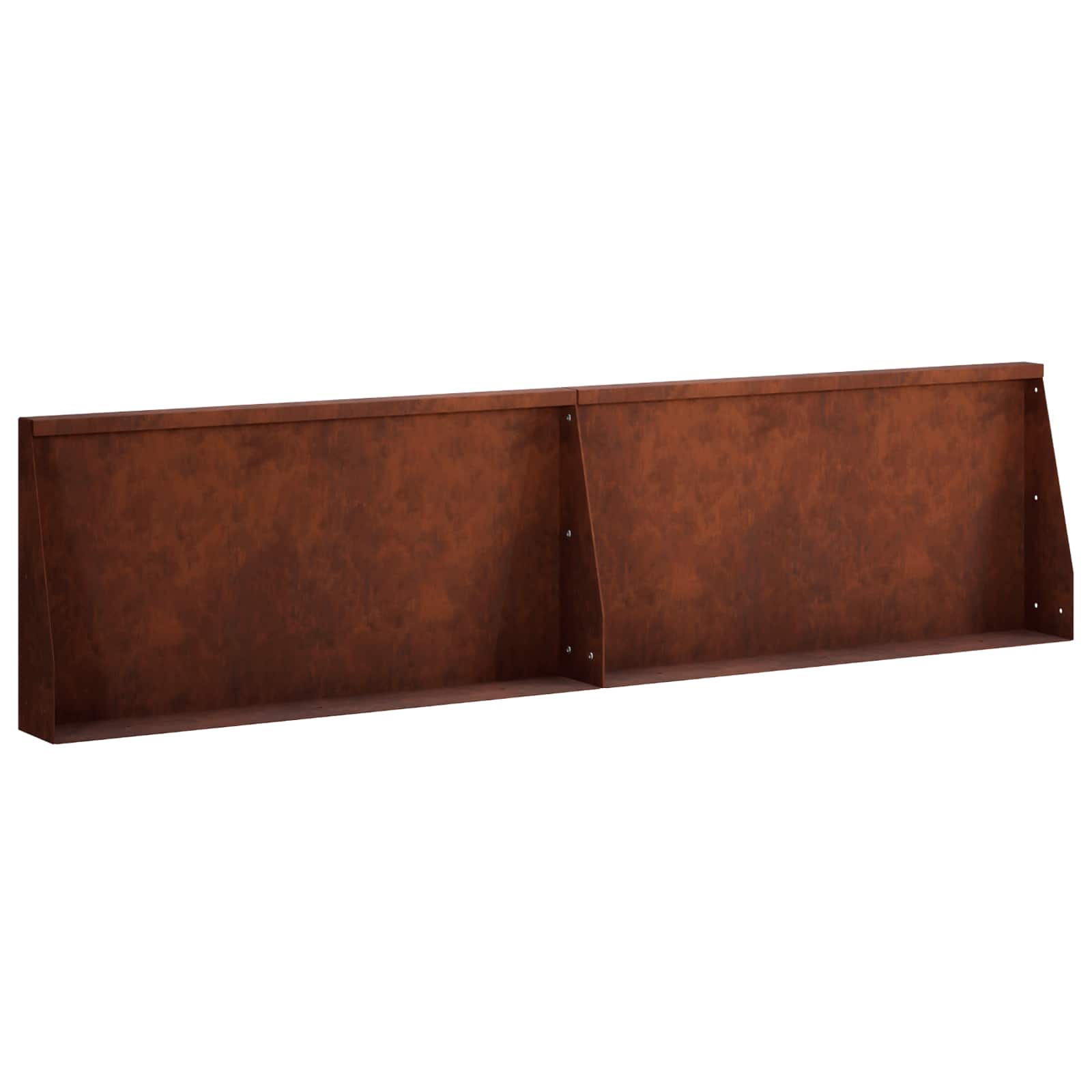 Keerwand 2 st 80 x 12 x 30 cm weervast staal Roestkleurig