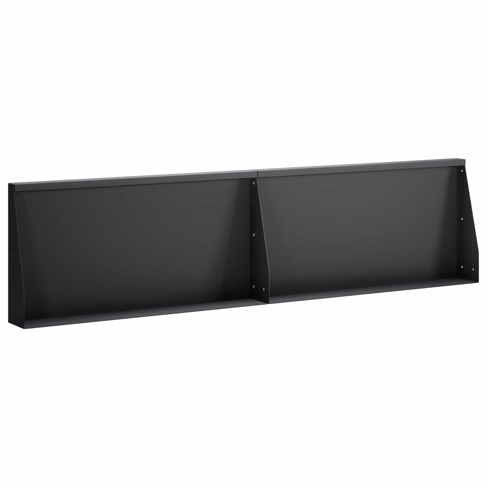 Keerwand 2 st 80 x 12 x 40 cm Staal Zwart