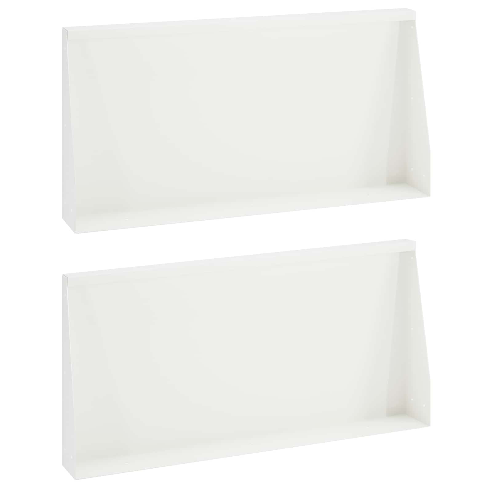 Keerwand 2 st 80 x 12 x 40 cm Staal Wit