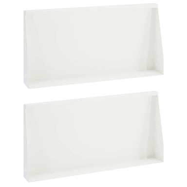 Keerwand 2 st 80 x 12 x 40 cm Staal Wit