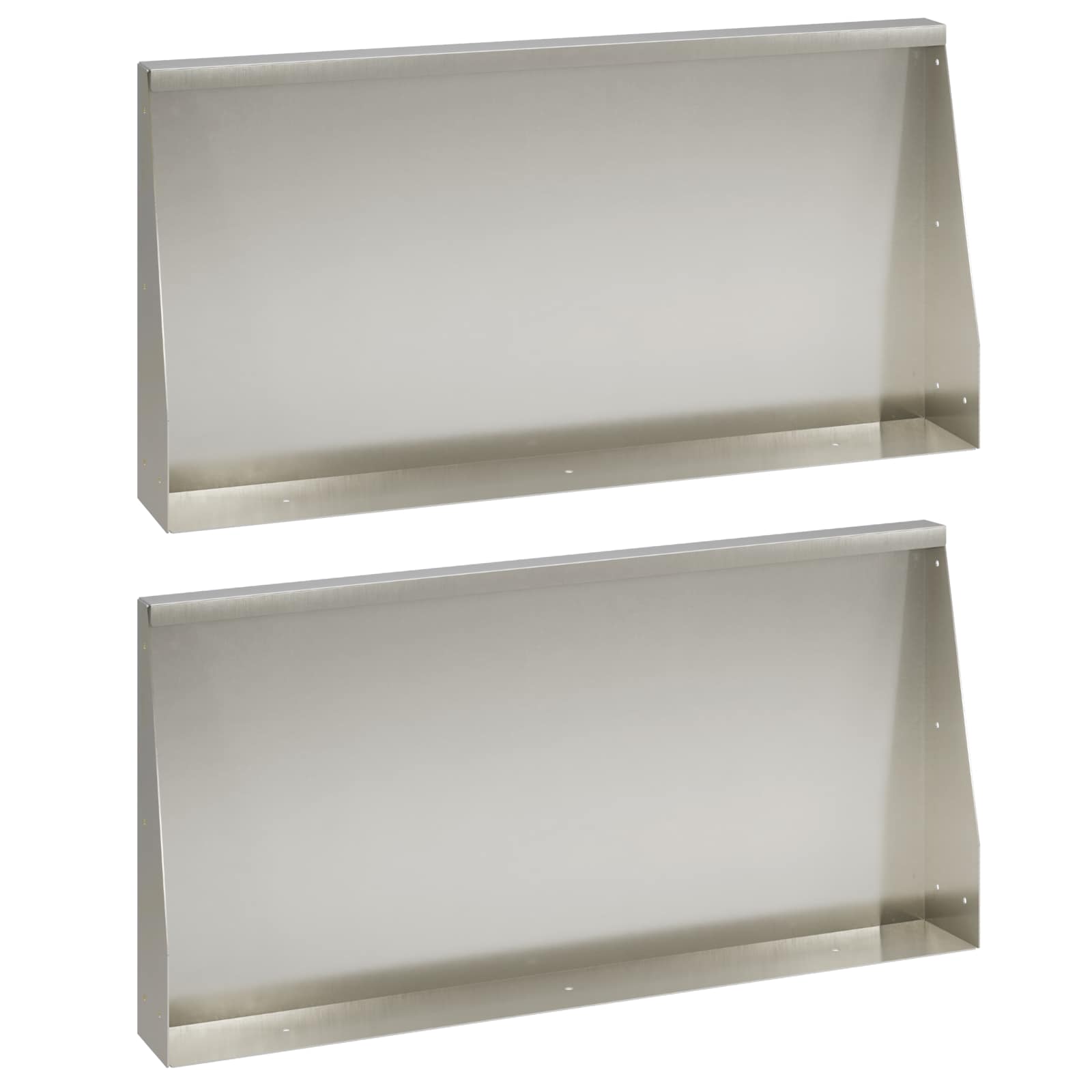 Keerwand 2 st 80 x 12 x 40 cm Roestvrij staal zilver