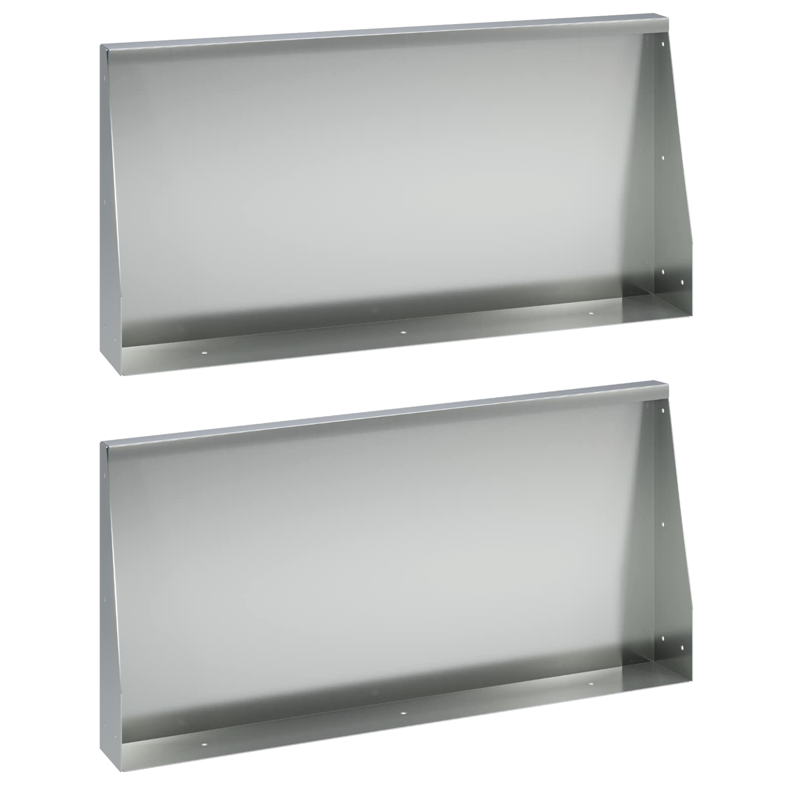 Keerwand 2 st 80 x 12 x 40 cm Gegalvaniseerd staal zilver