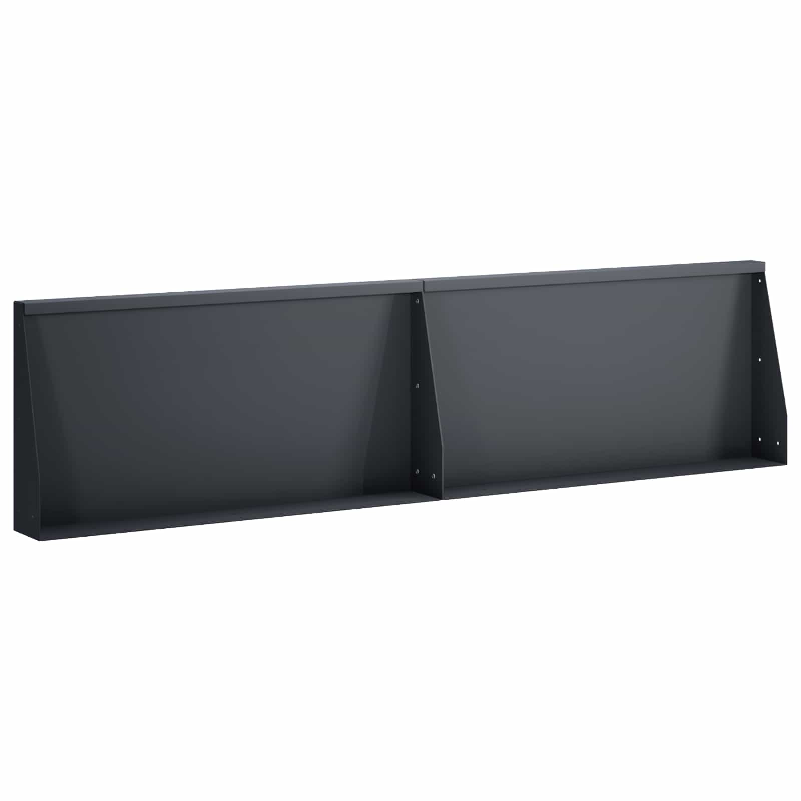 Keerwand 2 st 80 x 12 x 50 cm Staal Antraciet