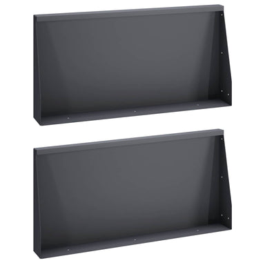 Keerwand 2 st 80 x 12 x 50 cm Staal Antraciet