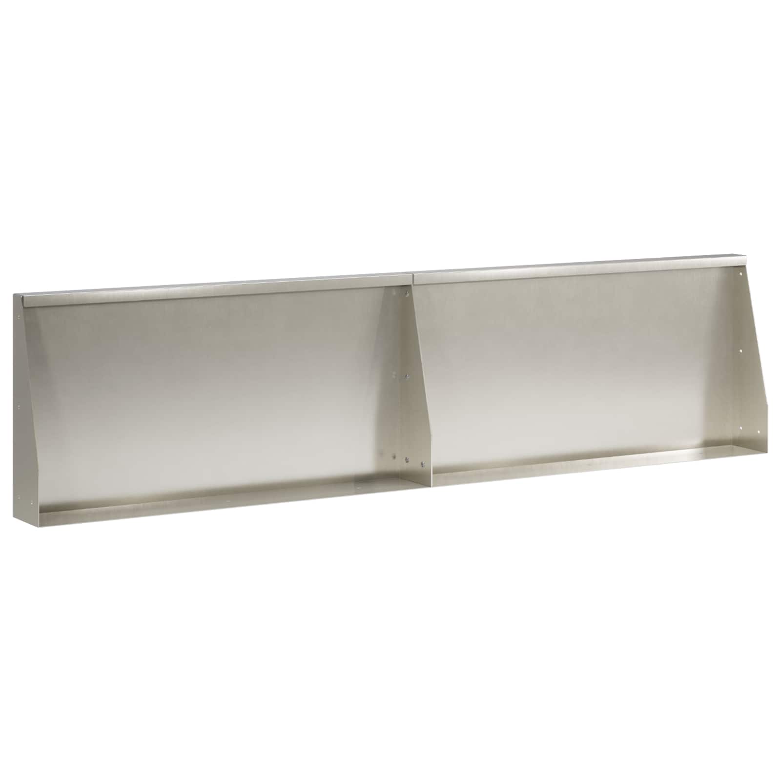 Keerwand 2 st 80 x 12 x 50 cm Roestvrij staal zilver
