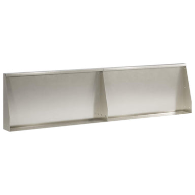Keerwand 2 st 80 x 12 x 50 cm Roestvrij staal zilver