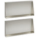 Keerwand 2 st 80 x 12 x 50 cm Roestvrij staal zilver
