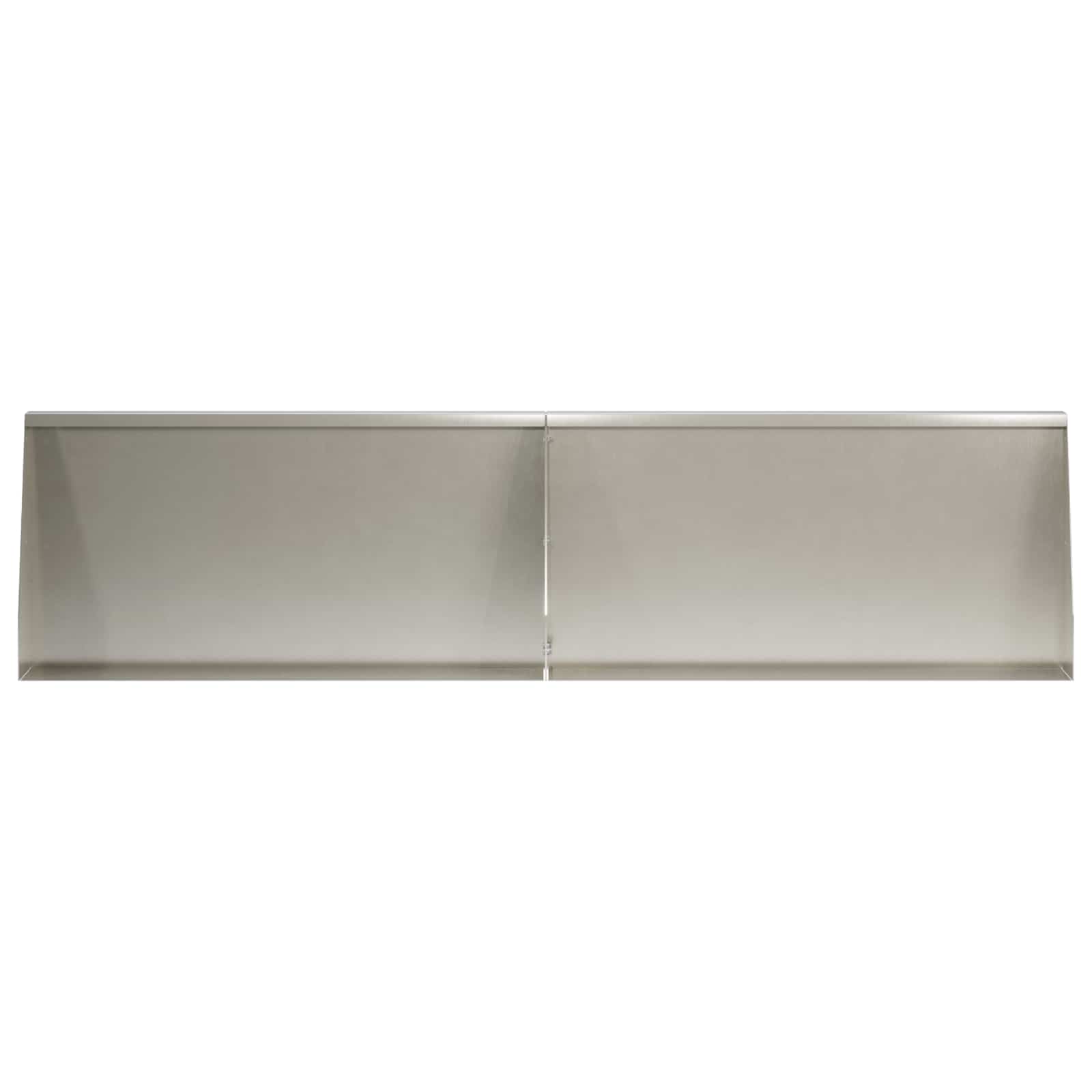 Keerwand 2 st 80 x 12 x 50 cm Roestvrij staal zilver