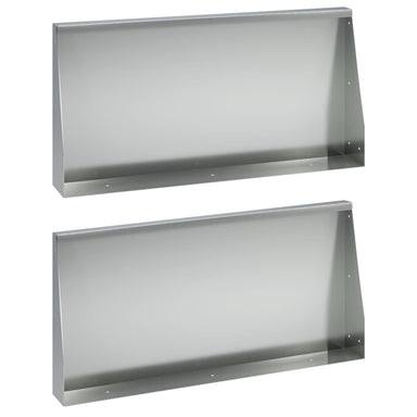 Keerwand 2 st 80 x 12 x 50 cm Gegalvaniseerd staal zilver