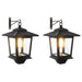 Wandlamp with LED Bulb 2 st Zwart 19 x 14 x 25 cm RVS en ABS