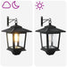 Wandlamp with LED Bulb 2 st Zwart 19 x 14 x 25 cm RVS en ABS