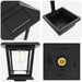 Bollard Light met Plantenbak Zwart 29 x 28 x 74 cm ABS en PP