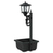 Bollard Light met Plantenbak Zwart 29 x 28 x 74 cm ABS en PP