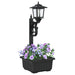 Bollard Light met Plantenbak Zwart 29 x 28 x 74 cm ABS en PP