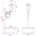 Bollard Light met Plantenbak Zwart 29 x 28 x 74 cm ABS en PP