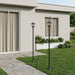 Lantaarnpaal Set 2 st Zwart 16 x 16 x 156 cm RVS en ABS