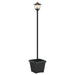 Solarlantaarnpaal met plantenbak warm wit 32 x 32 x 158 cm