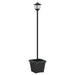 Solarlantaarnpaal met plantenbak warm wit 32 x 32 x 158 cm