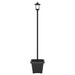 Solarlantaarnpaal met plantenbak warm wit 32 x 32 x 158 cm