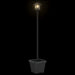 Solarlantaarnpaal met plantenbak warm wit 32 x 32 x 158 cm