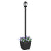 Solarlantaarnpaal met plantenbak warm wit 32 x 32 x 158 cm