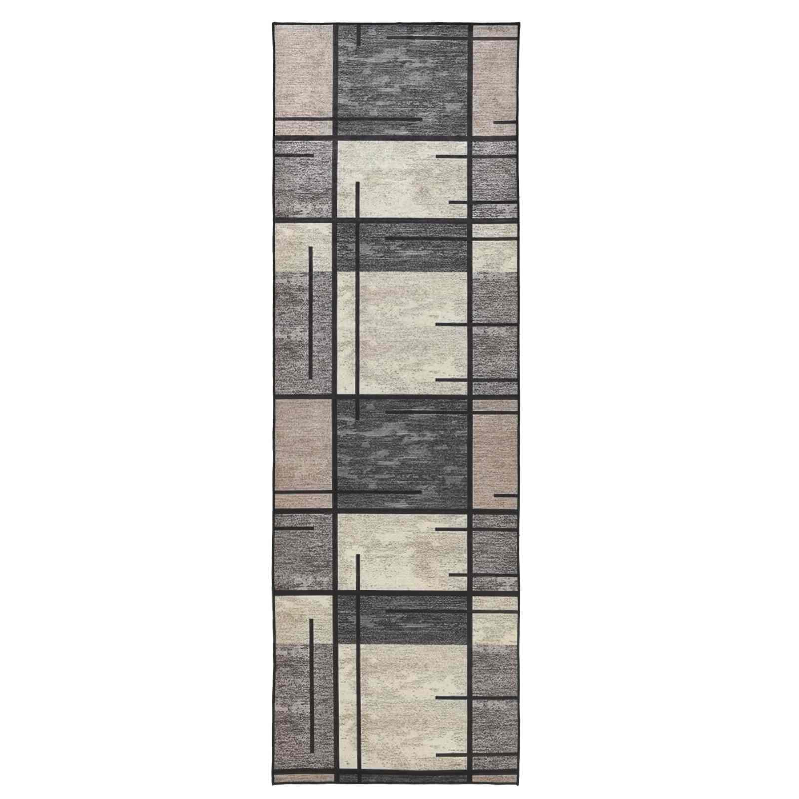 Vloerkleedloper LESAKA Bruin 100 x 400 cm Diamantvelours