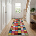 Vloerkleedloper LESAKA kleurrijk 100 x 100 cm Diamantvelours