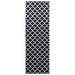 Vloerkleedloper LESAKA Zwart en wit 50 x 250 cm Diamantvelours