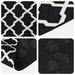 Vloerkleedloper LESAKA Zwart en wit 50 x 450 cm Diamantvelours