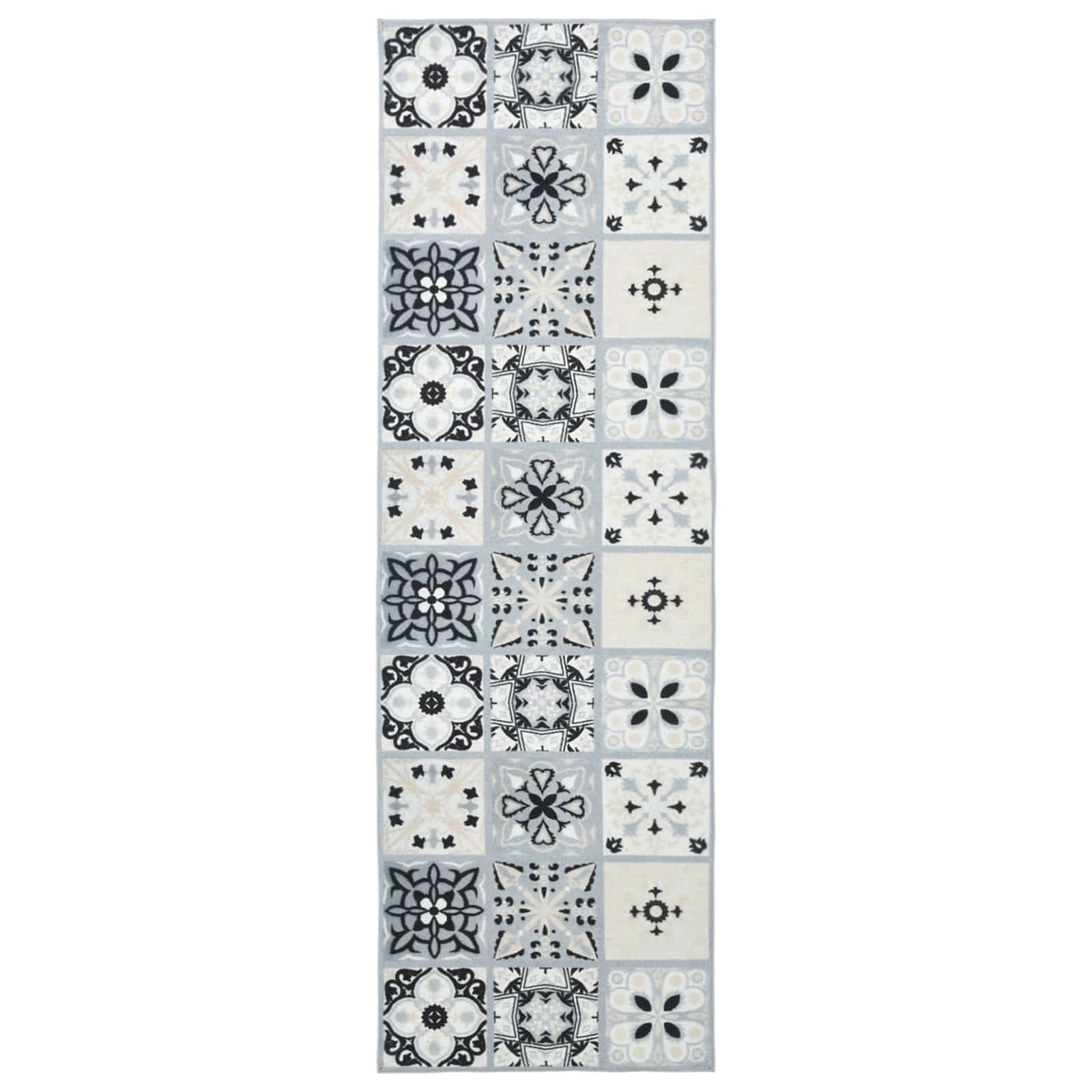 Vloerkleedloper ORIZ 1150 gsm Grijs en zwart 100% polyestervilt