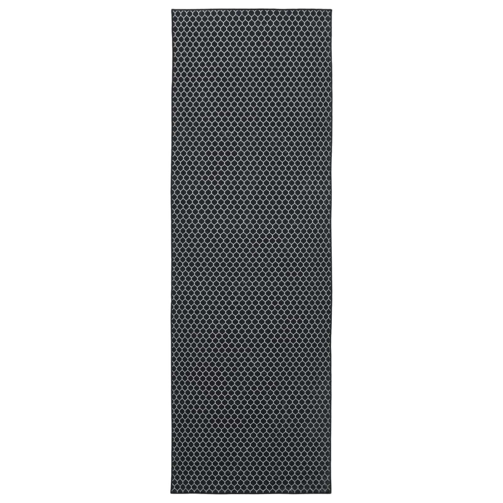 Vloerkleedloper ORIZ 1150 gsm Zwart gaaspatroon