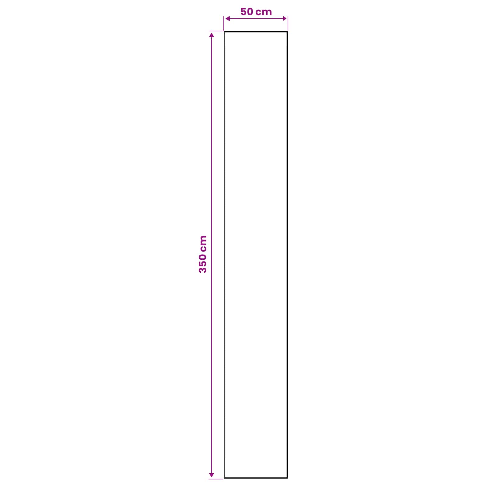 Vloerkleedloper ORIZ 1150 gsm Grijs en Wit 100% polyestervilt