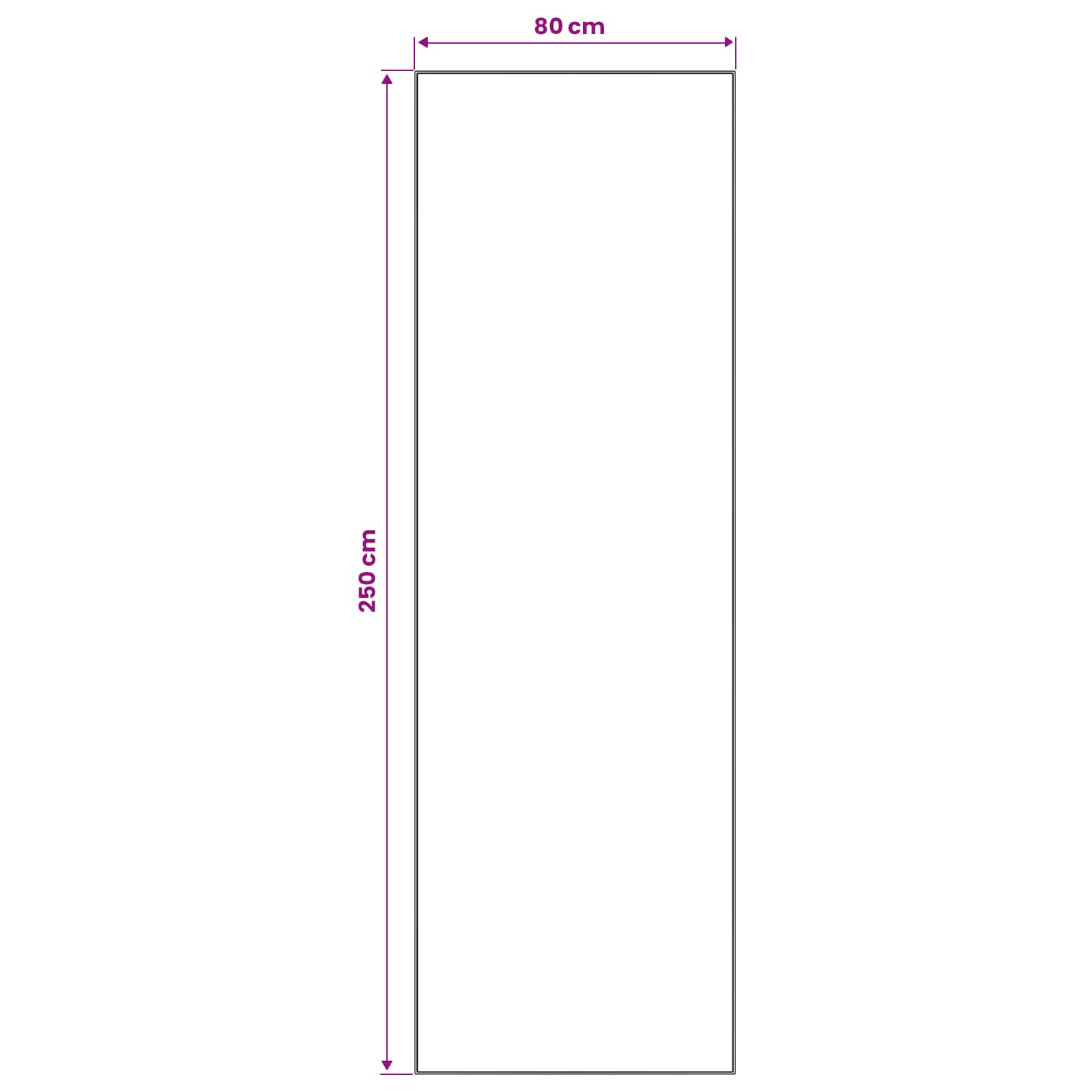 Vloerkleedloper ORIZ 1150 gsm Grijs en Wit 100% polyestervilt