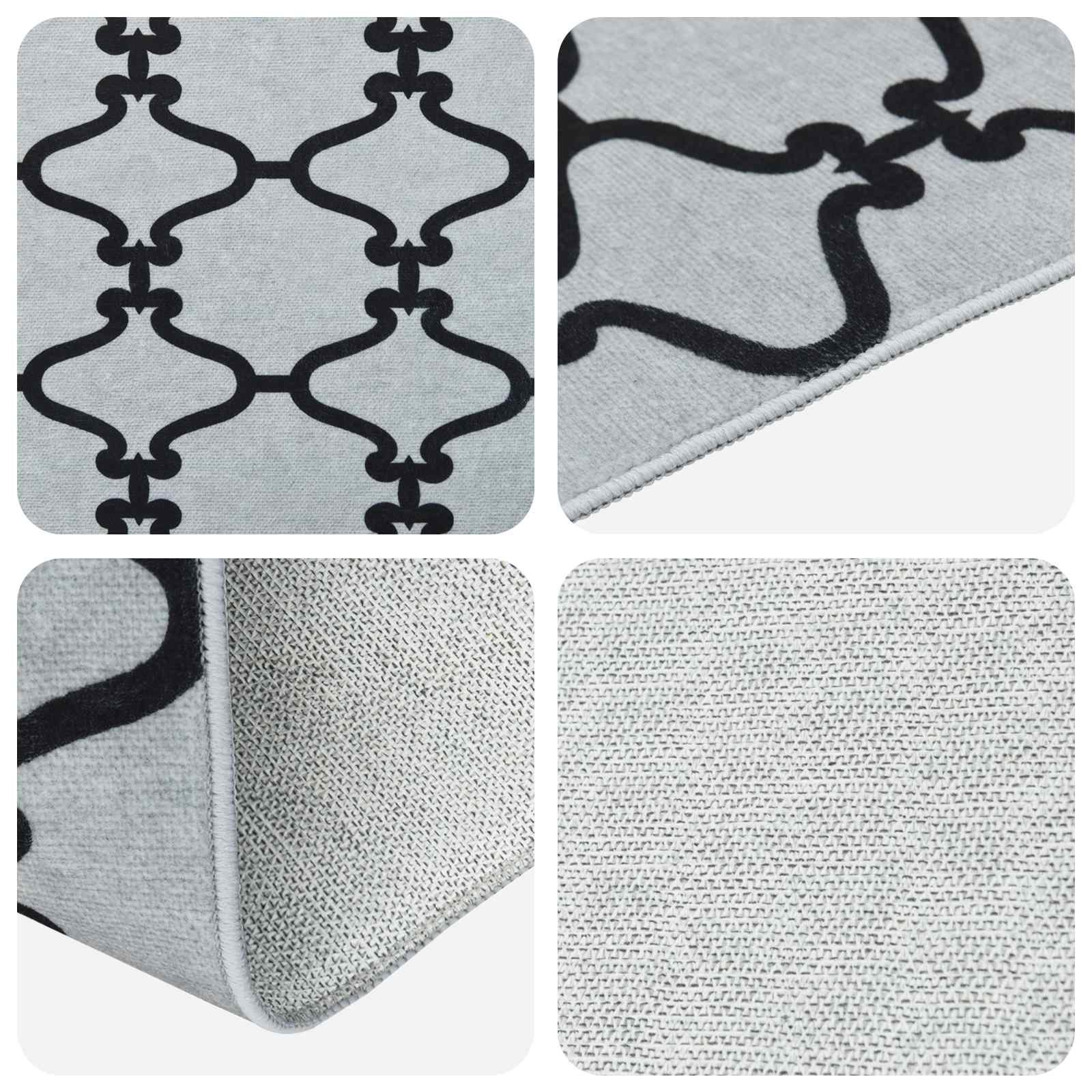 Vloerkleedloper ORIZ 1150 gsm Zwart gaaspatroon