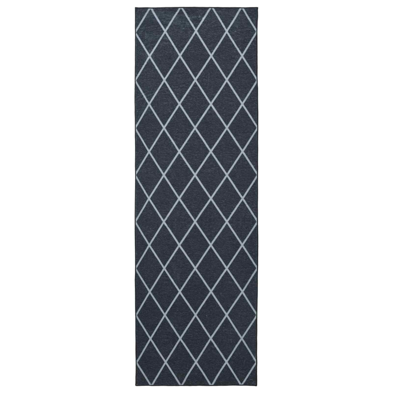 Vloerkleedloper ORIZ 1150 gsm Zwart gaaspatroon