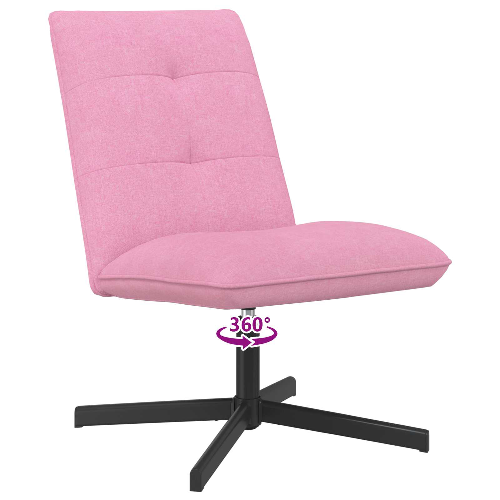 Draaistoel Roze Stof