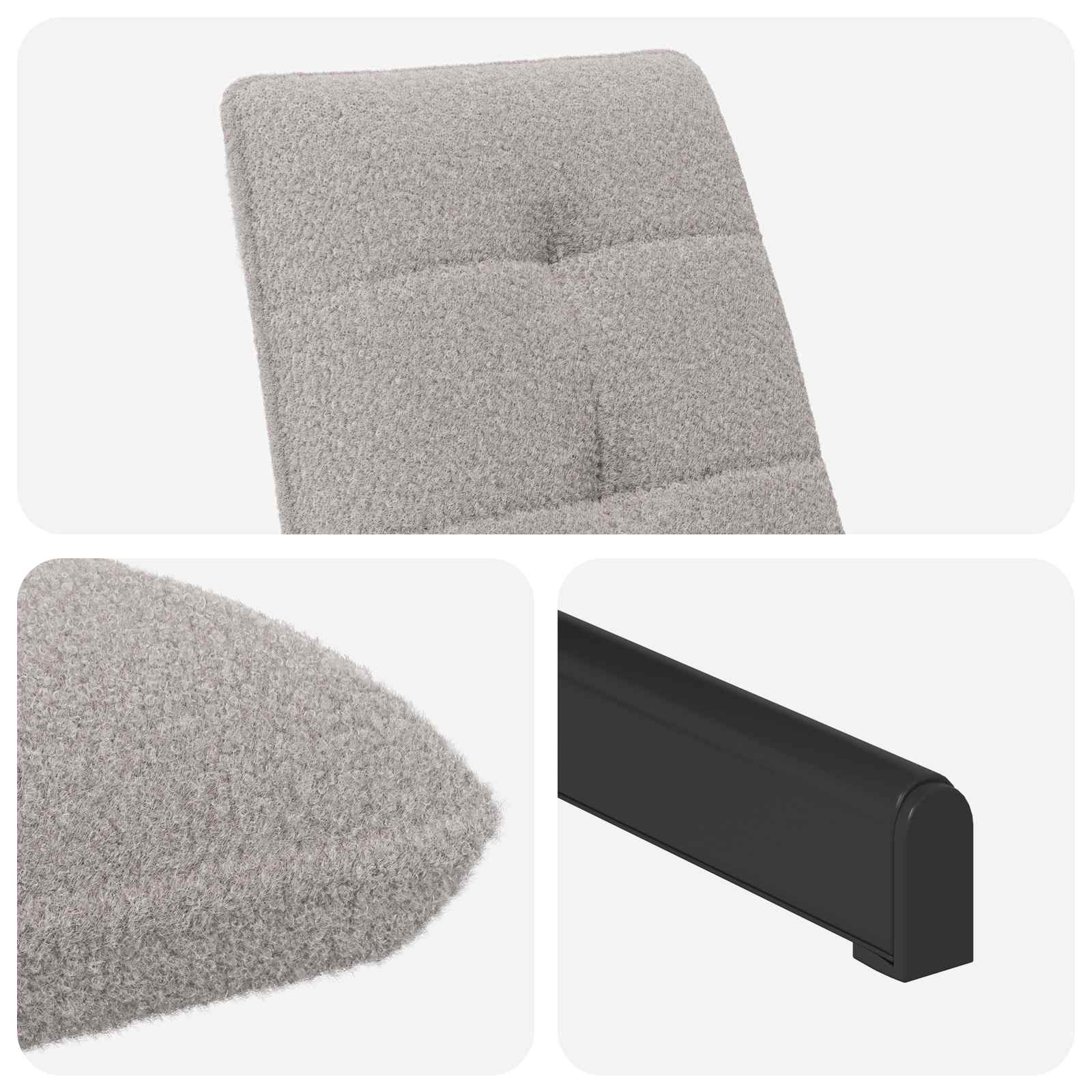 Draaistoel Lichtgrijs Bouclé