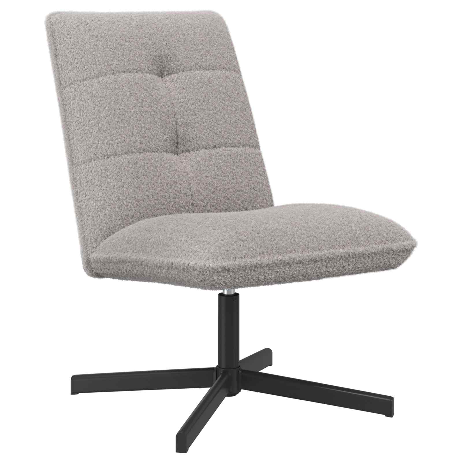 Draaistoel Lichtgrijs Bouclé