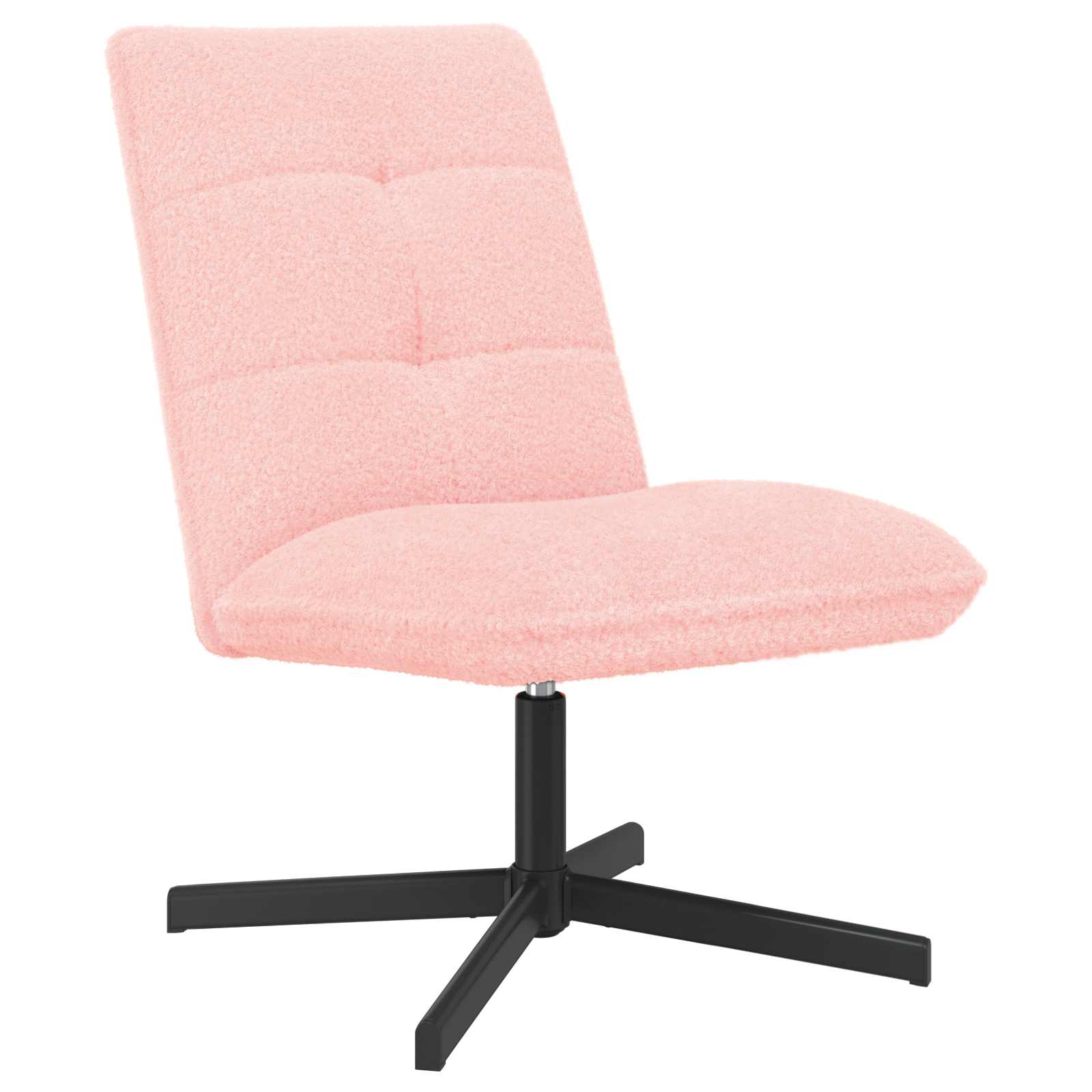 Draaistoel Roze Bouclé