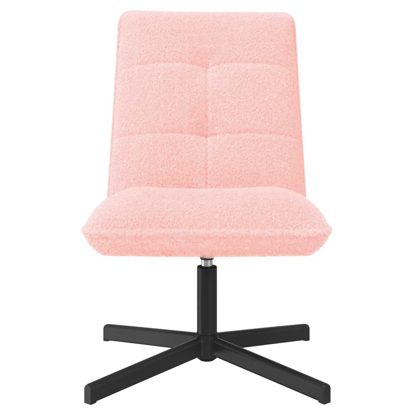 Draaistoel Roze Bouclé