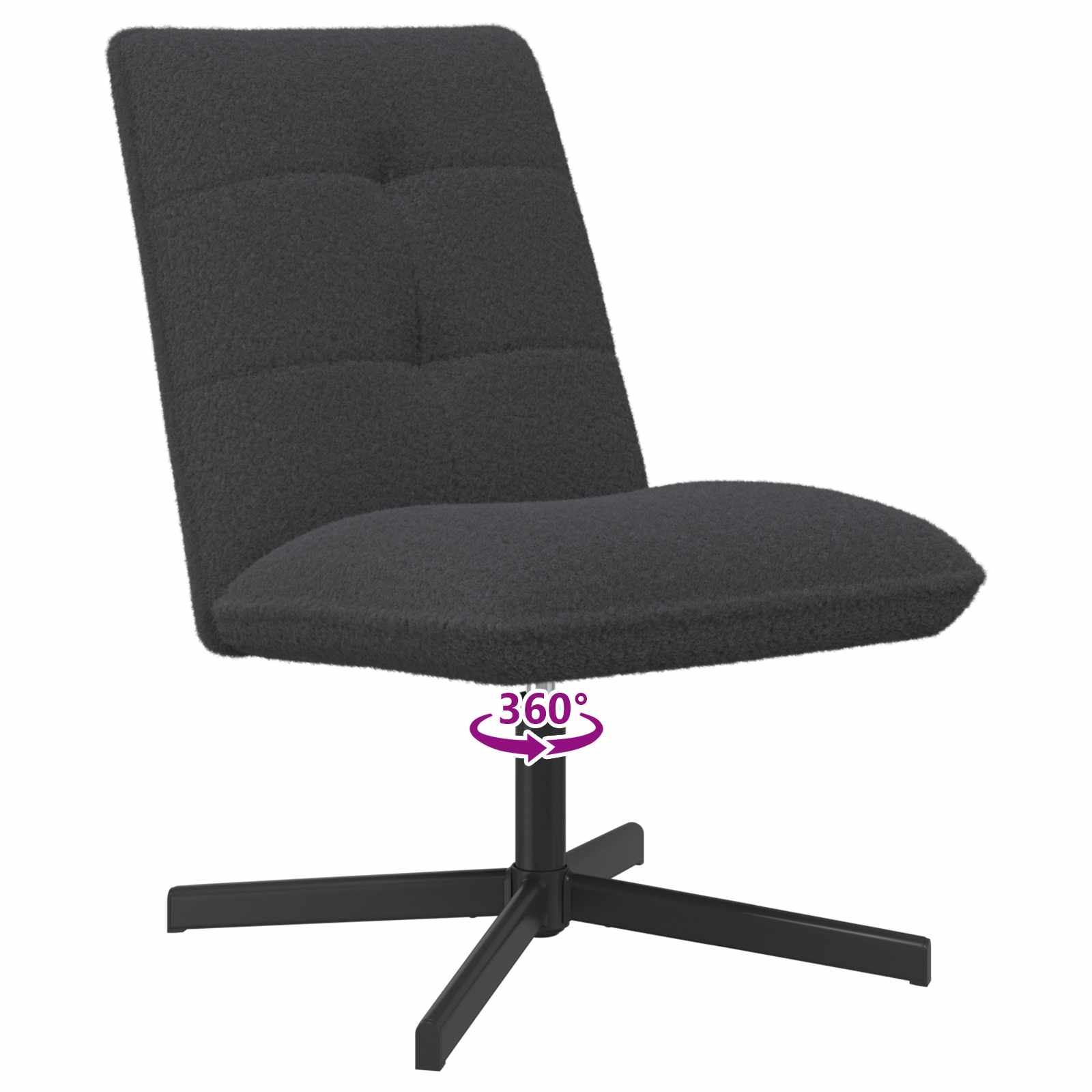 Draaistoel Donkergrijs Bouclé