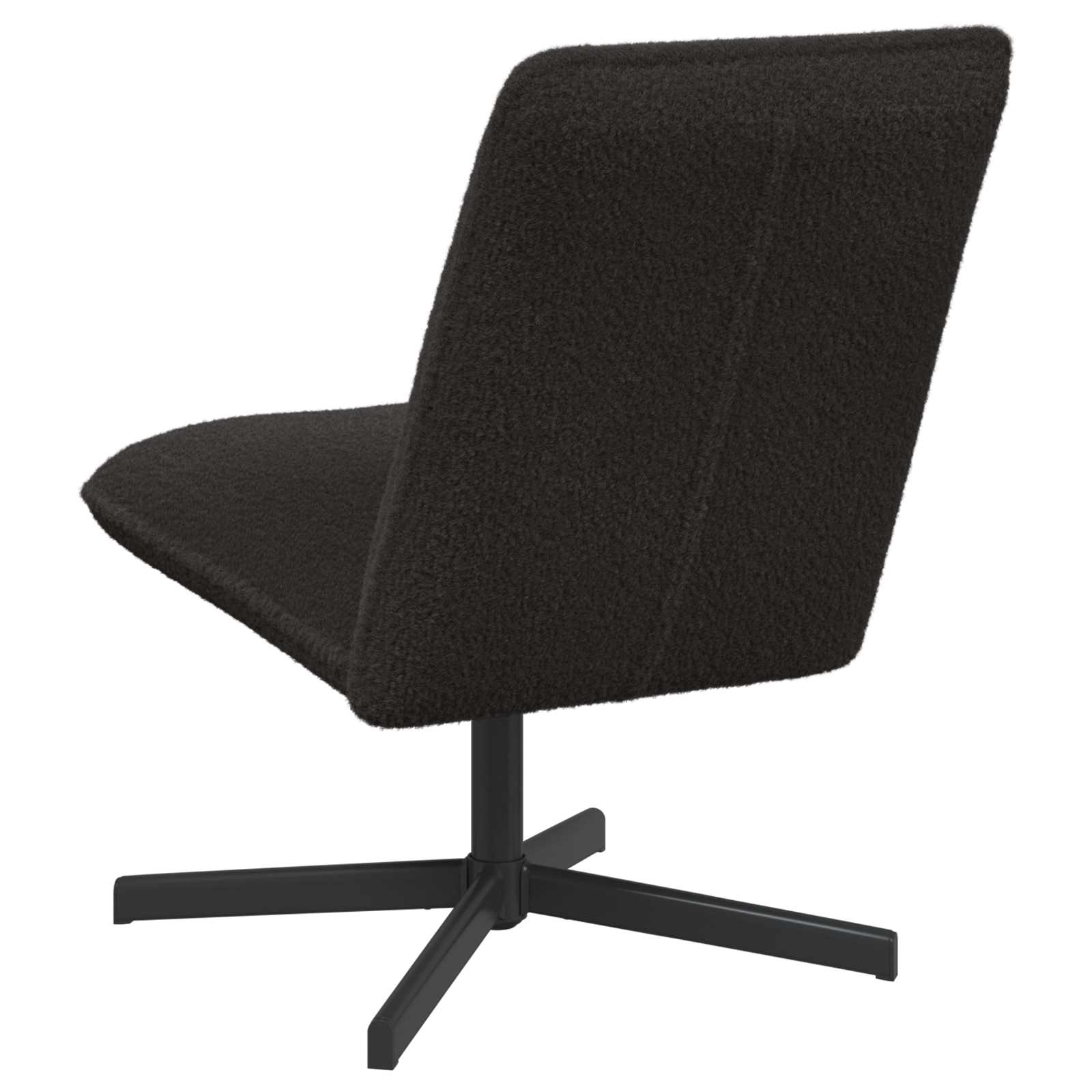 Draaistoel Zwart Bouclé