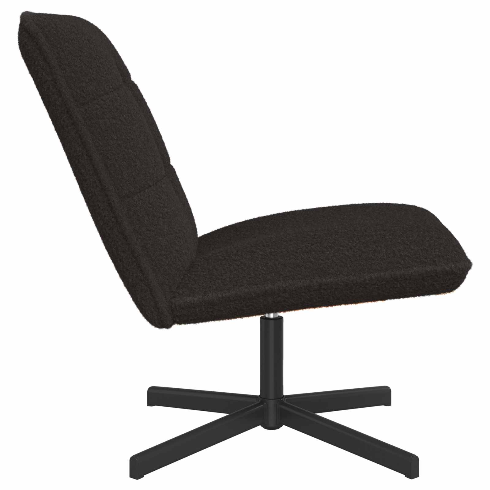 Draaistoel Zwart Bouclé