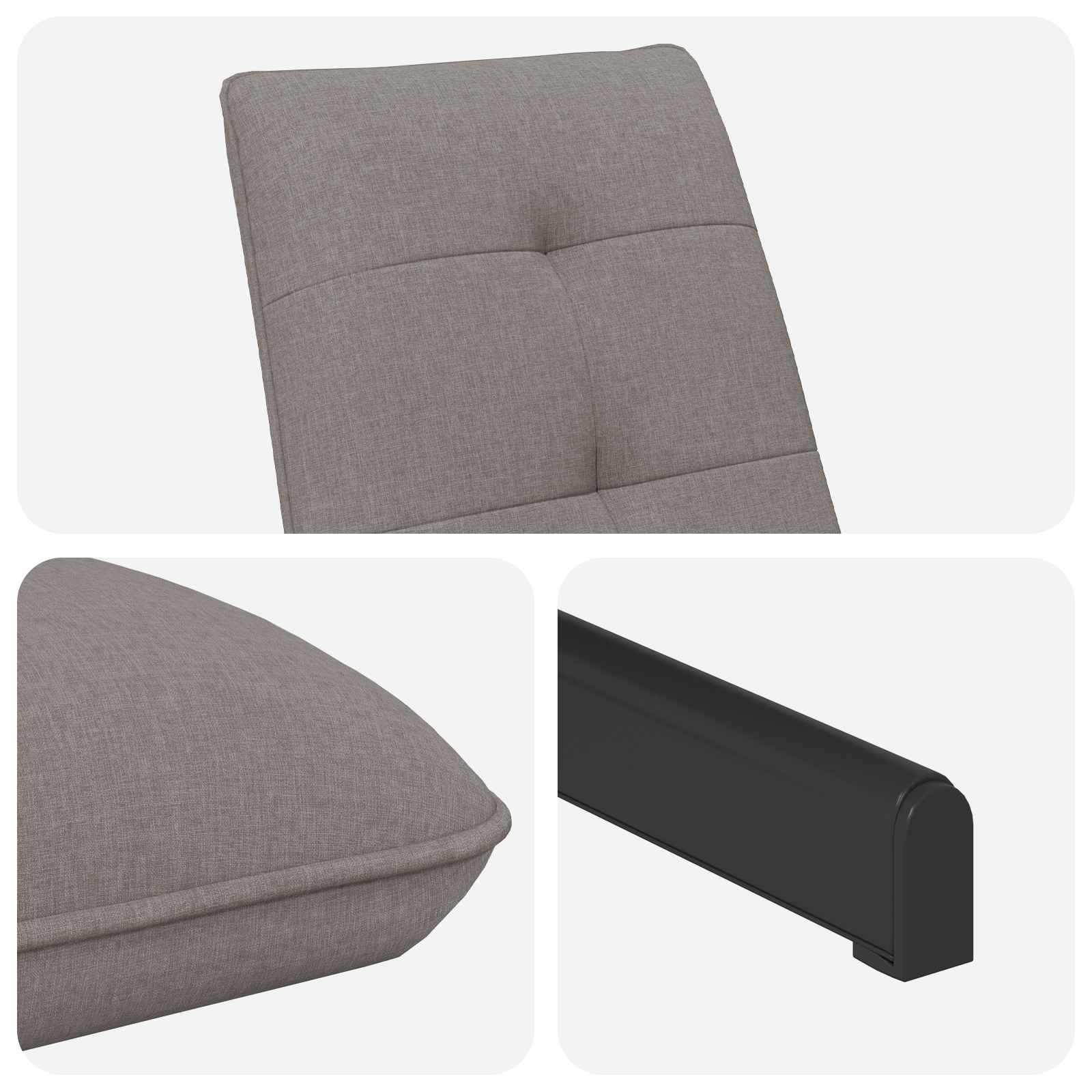 Draaistoel met voetenbank Taupe Stof