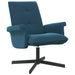 Draaistoel met voetenbank Blauw fluweel