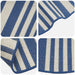 Binnen- en buitenvloerkleed OLITE Naturel en marineblauw
